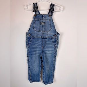 OSHKOSH B’GOSH Baby Boy Blue Jean Denim Overalls | Size 18 Months